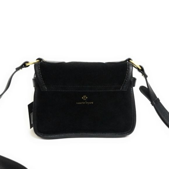 Nanette Lepore Womens New Waverly Flap Crossbody Shoulder Bag in Black - Picture 6 of 15